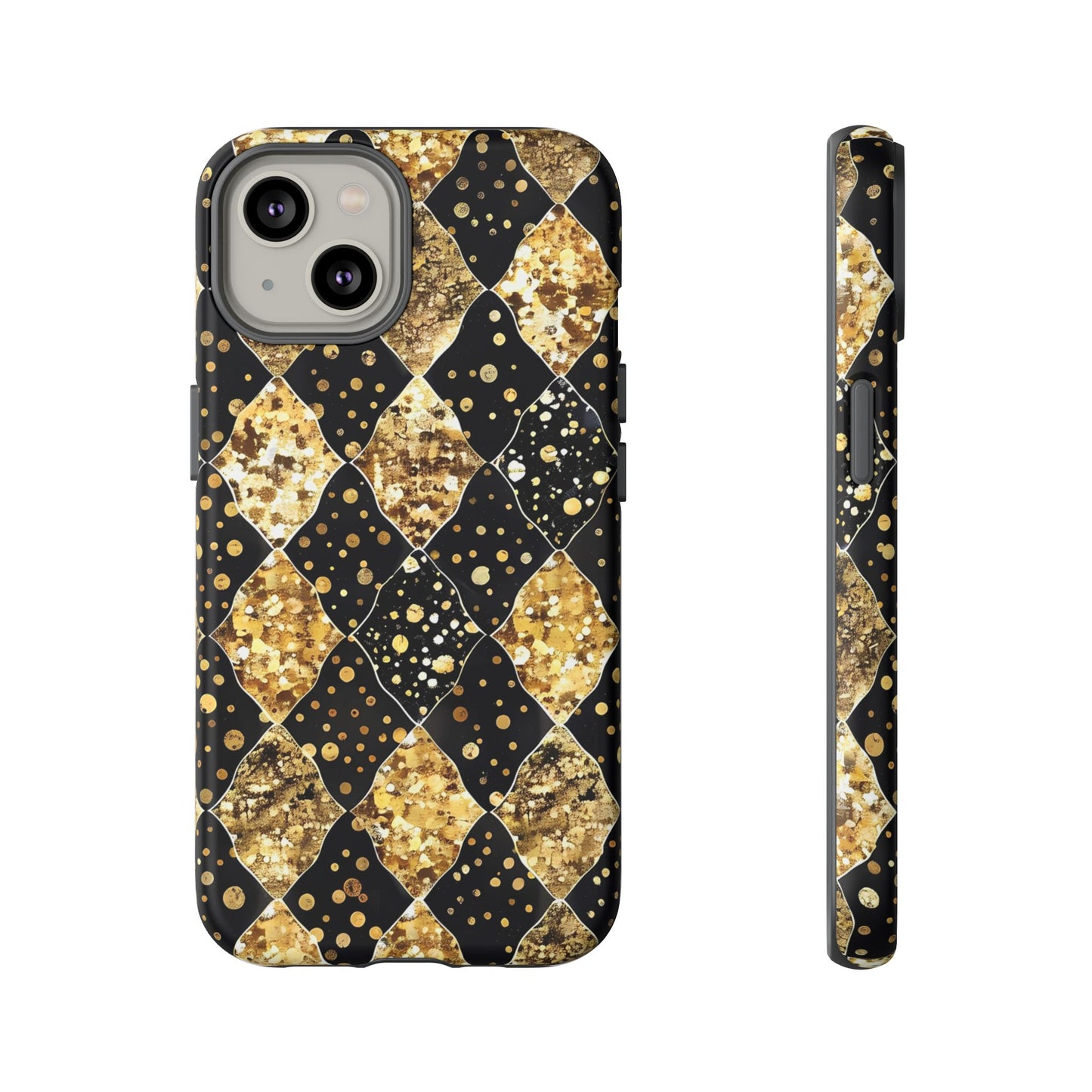 Elegant Gold & Black Phone Case for Tough Protection