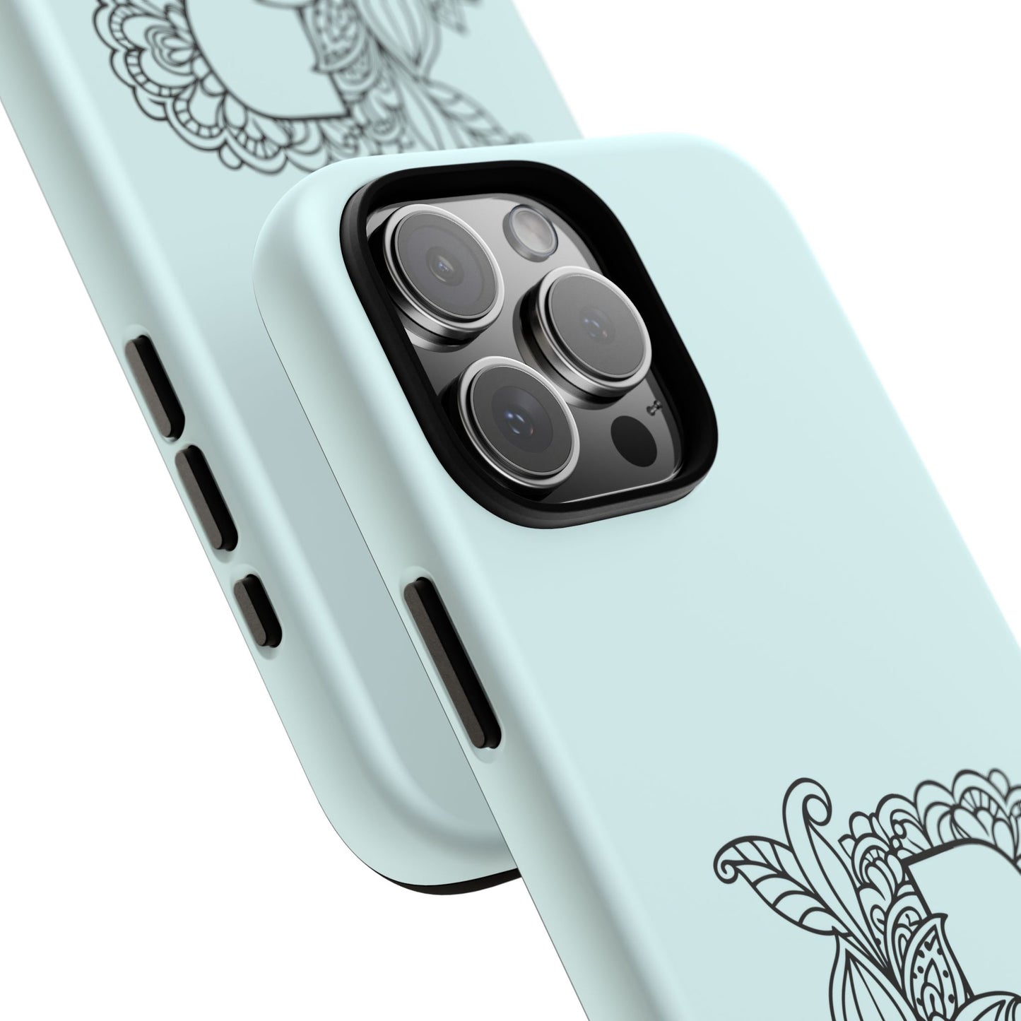 Personalized Tough Phone Case- Letter B, Floral Monogram Cell Phone Cover, Custom Protective Case, Unique Gift, Birthday, Graduation