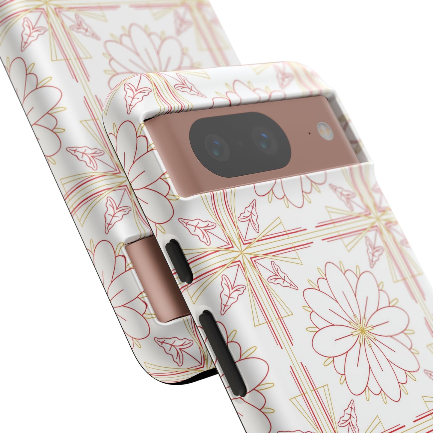 Floral Pattern Phone Case - Stylish Tough Case, Flower Design, Cute Mobile Cover, Phone Accessory, Gift for Her, Spring Style