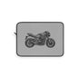 Motorcycle Lover's Laptop Sleeve - Perfect Gift for Bikers, Tech Enthusiasts, Students, Travel Accessories, Black and Grey Design