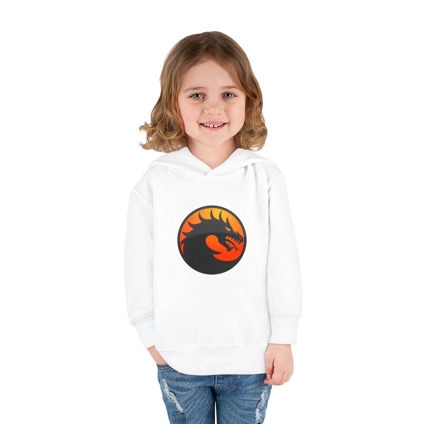 Toddler Fleece Hoodie with Dragon Design, Cozy Kids Pullover, Perfect for Playtime, Birthday Gift, Halloween Costume, Dragon Lover Apparel
