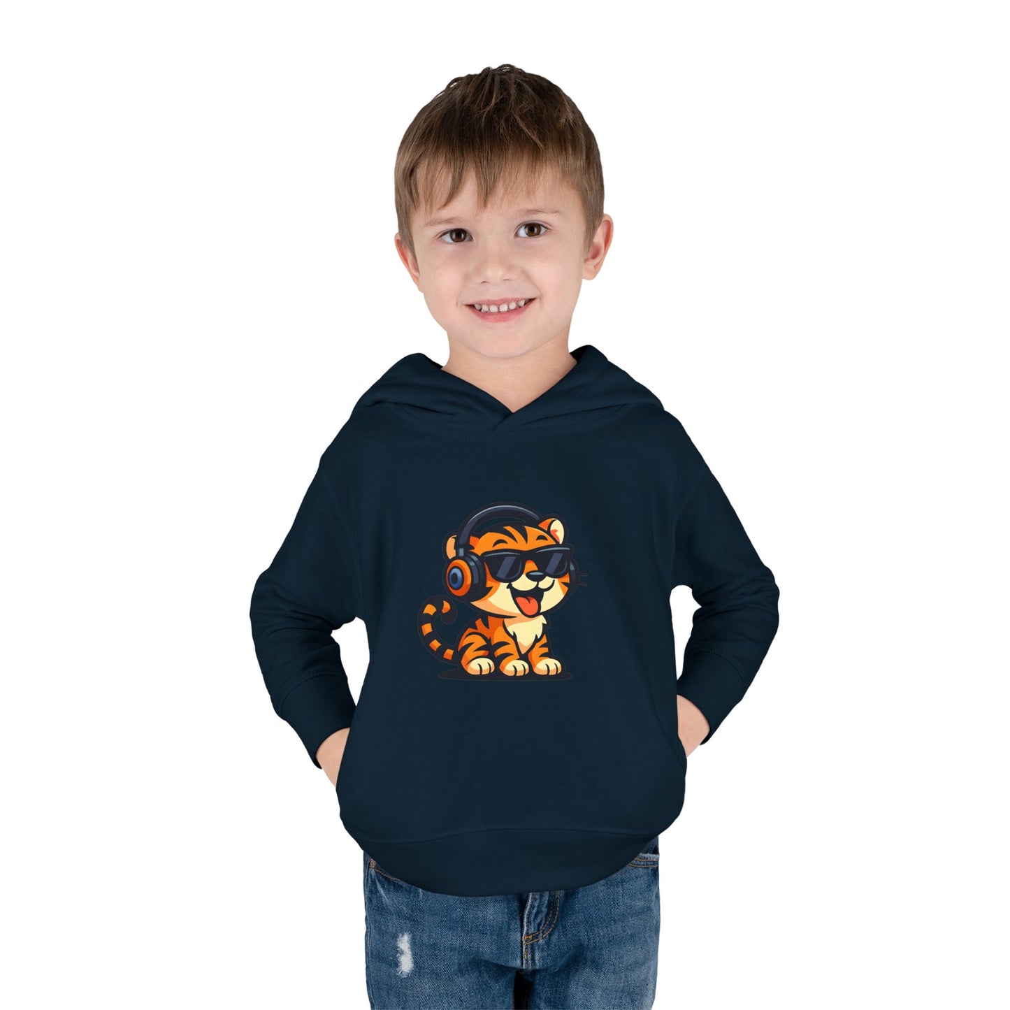 Toddler Cool Cat Fleece Hoodie - Fun Kids Apparel for Playtime, Birthday Gift, Nursery, Casual Wear, Music Lovers