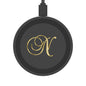 Wireless Charging Pad — Gold Script “N” Monogram