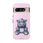 Cute Hippo Phone Case - Tough Cases, Animal Phone Cover, Kawaii Accessories, Gifts for Kids, Unique Tech Gear