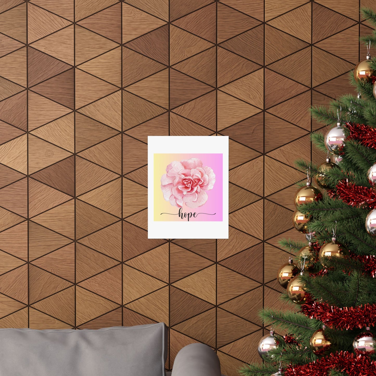 Hope Floral Matte Vertical Posters | Inspirational Wall Art, Flower Decor