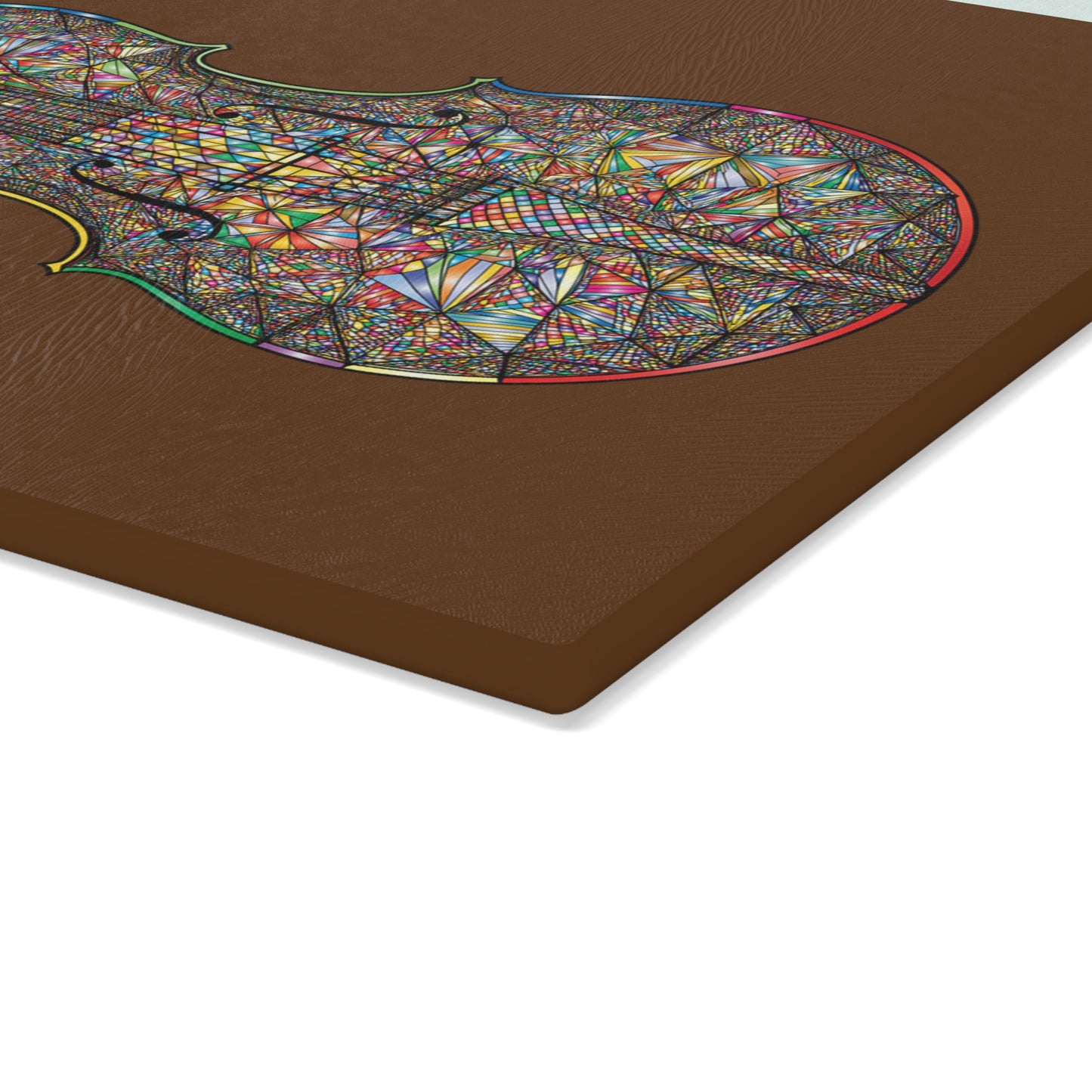Stained Glass Violin Cutting Board, Artistic Kitchen Decor, Music Lover Gift, Culinary Art, Wedding Gift