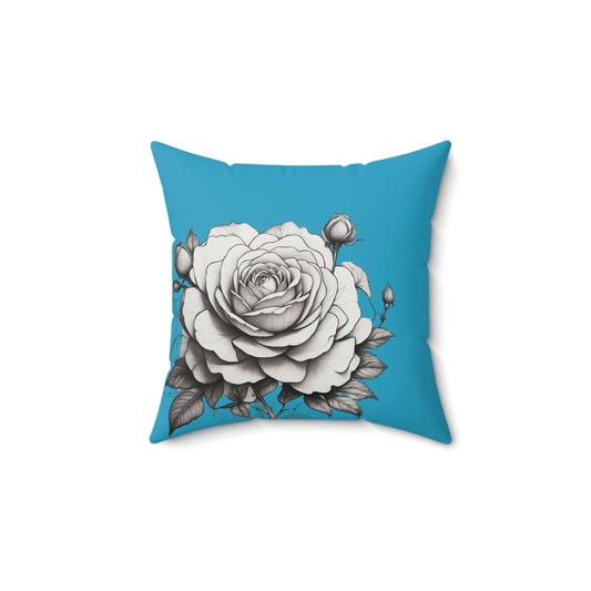 Floral Decorative Pillow, Vintage Rose Throw Cushion, Home Decor Accent, Gift for Flower Lovers, Cozy Living Room Decor