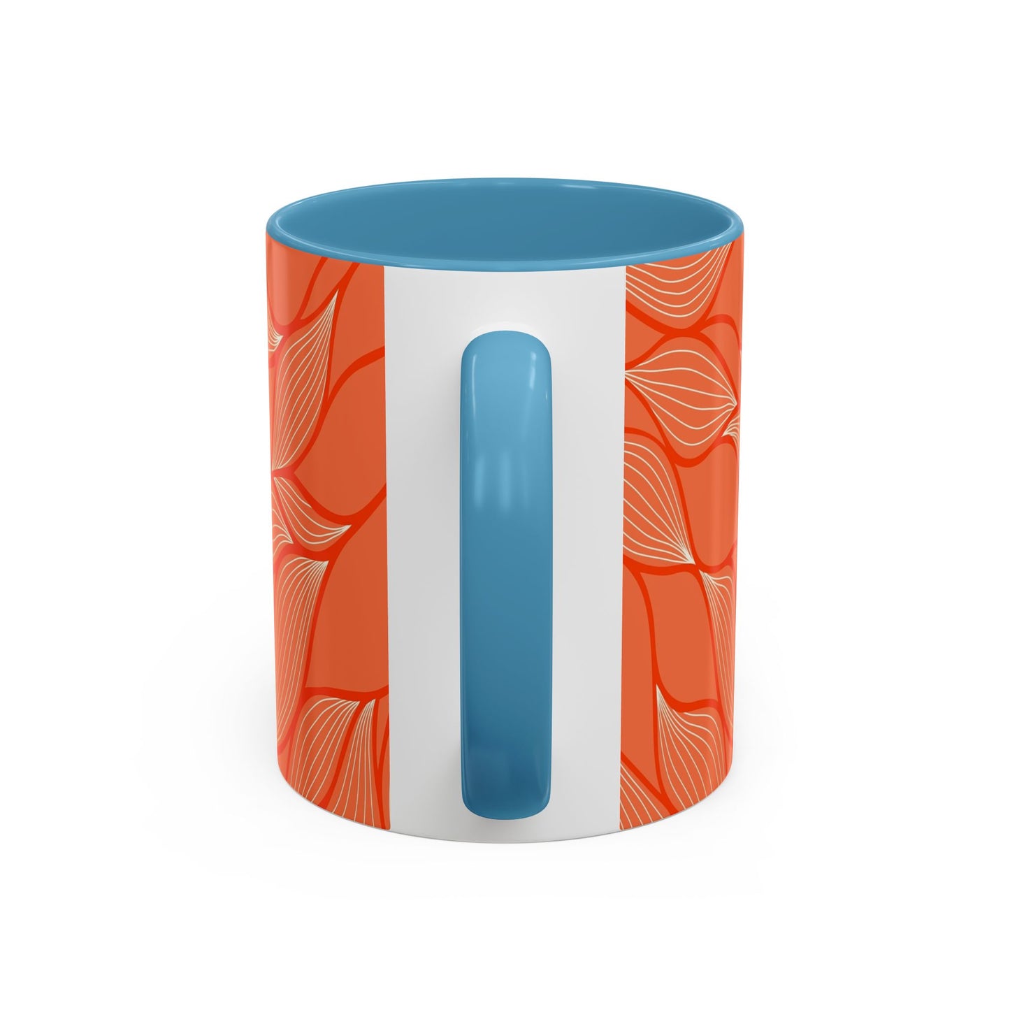 Stylish Accent Coffee Mug, Floral Pattern Drinkware, Unique Gift for Coffee Lovers, Home Decor, Kitchenware, Vibrant Design
