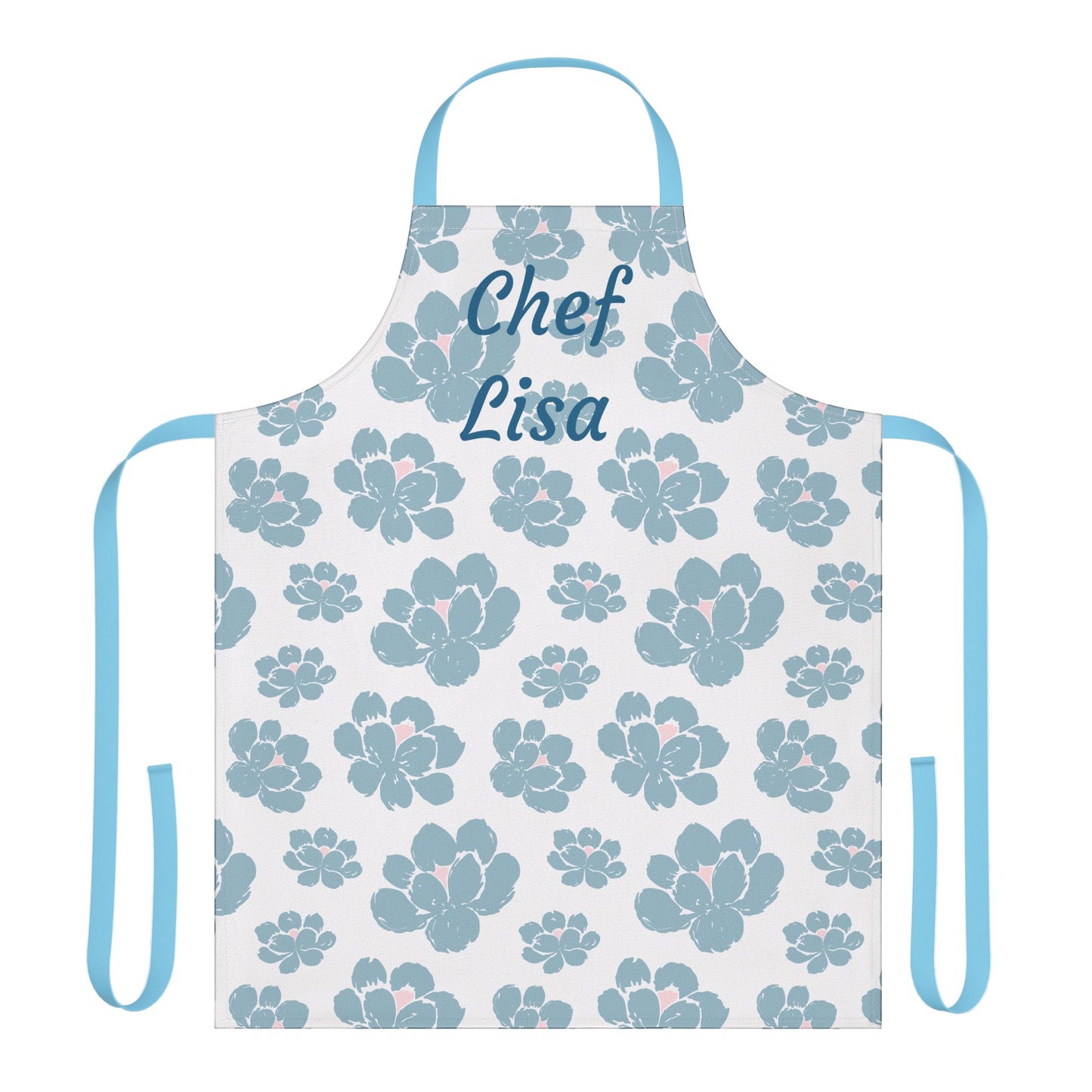 Floral Personalized Apron for Chefs, Custom Kitchen Gift, Cooking Apron, Chef Gift, Elegant Cooking Style, Mother's Day Gift