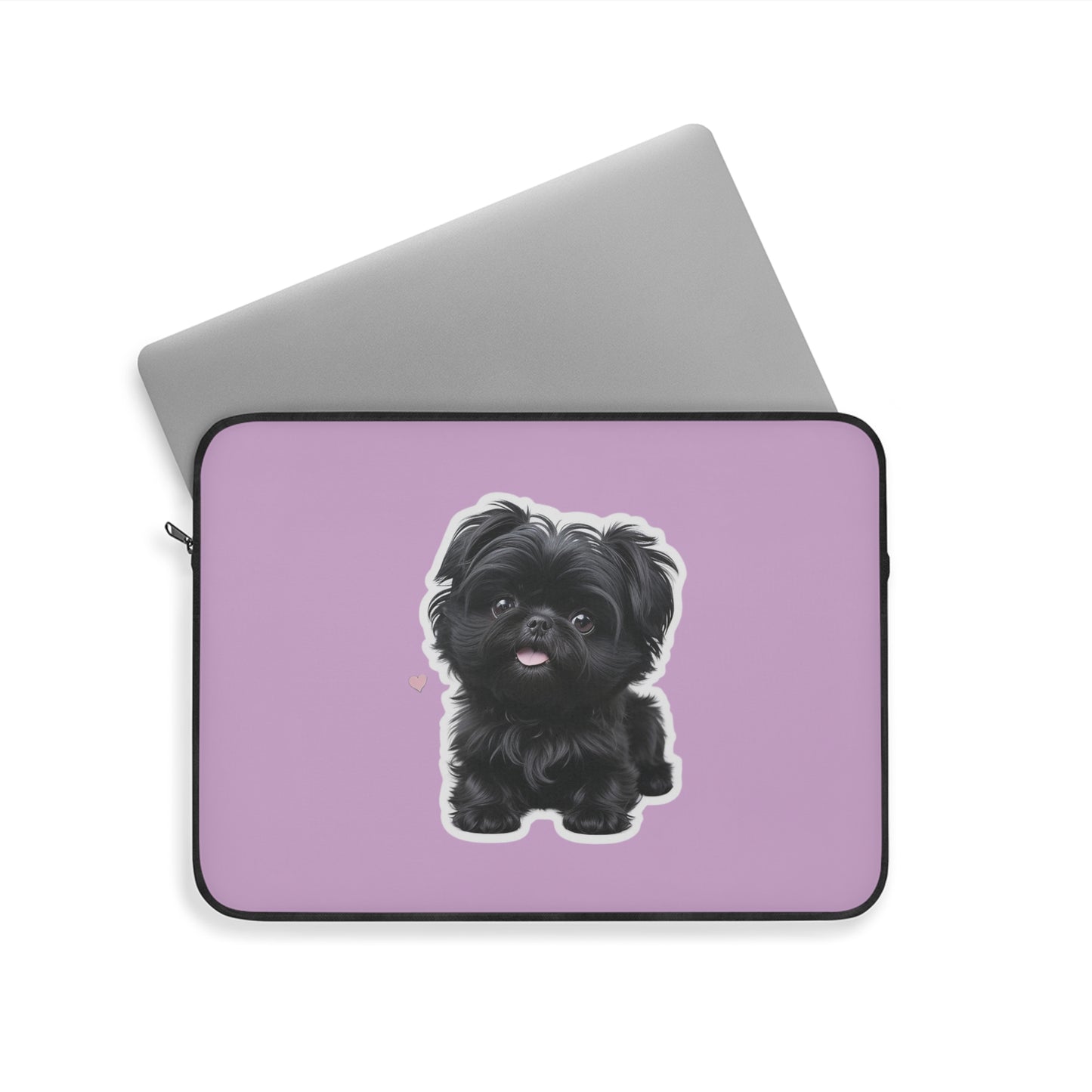 Cute Puppy Laptop Sleeve with Adorable Dog Design, Dog Lover Gift, Laptop Case, Pet Owner Accessory, Pink Sleeve