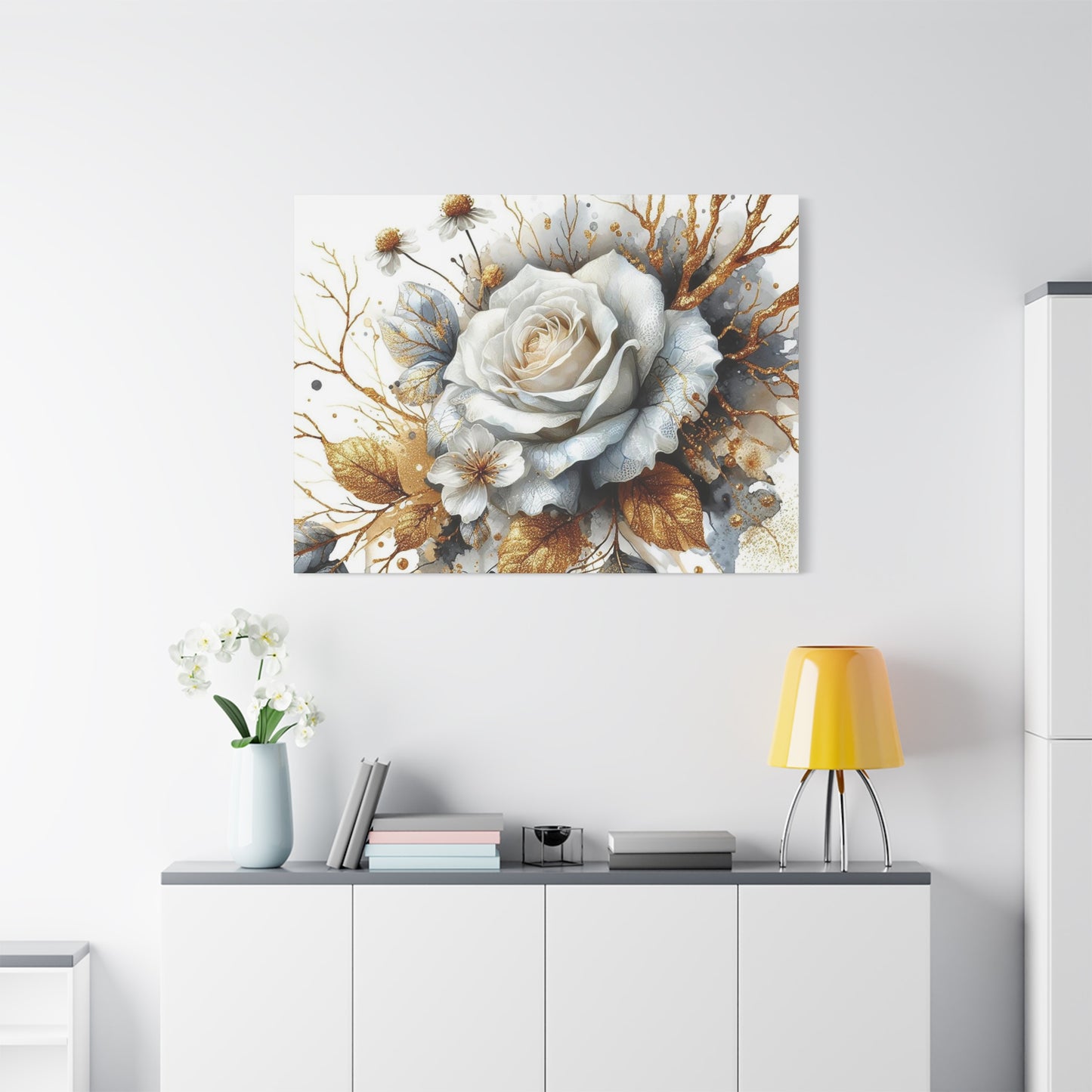 Matte Canvas, Stretched, 1.25" - Gold and Black