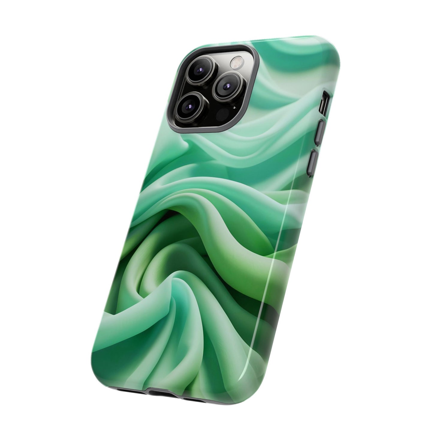 Stylish Phone Case, Tough Case, Green Abstract Design, Cell Phone Cover, Unique Gift, Trendy Accessory