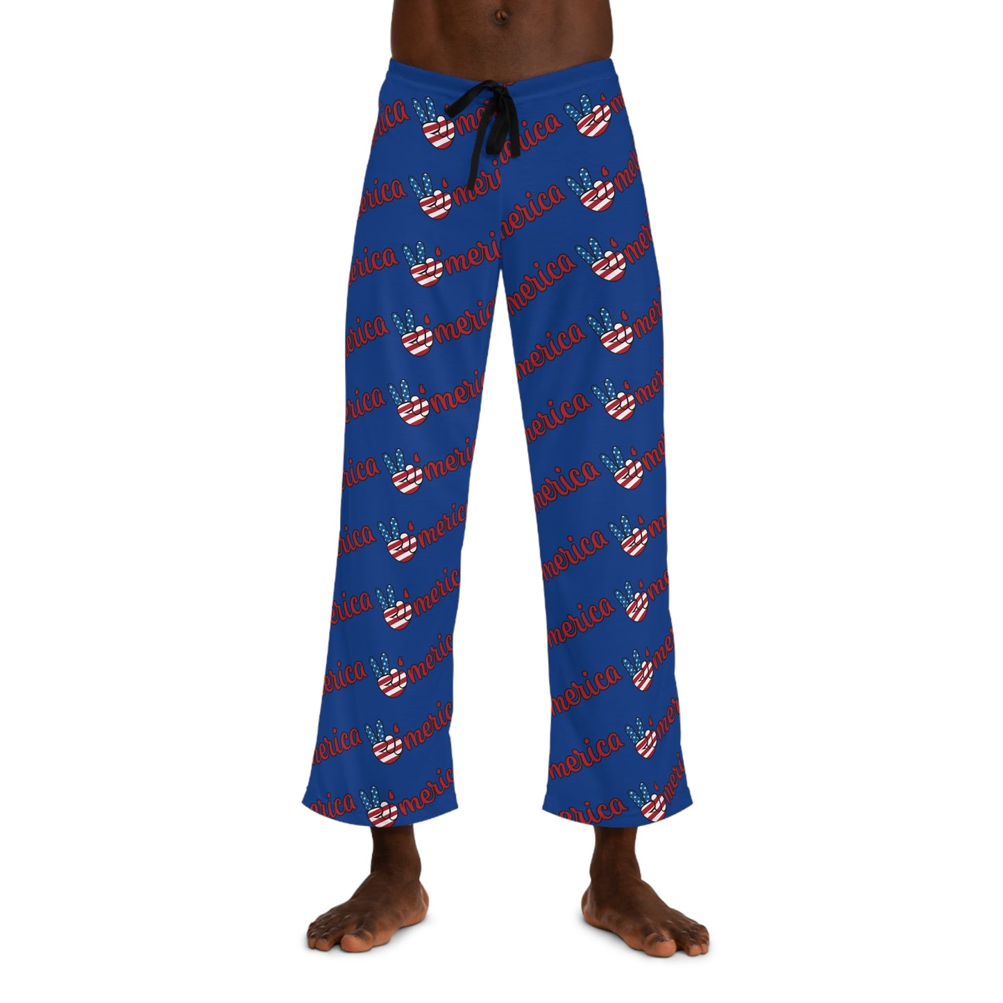 Patriotic Men's Pajama Pants, Comfy Sleepwear for Independence Day