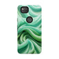 Stylish Phone Case, Tough Case, Green Abstract Design, Cell Phone Cover, Unique Gift, Trendy Accessory