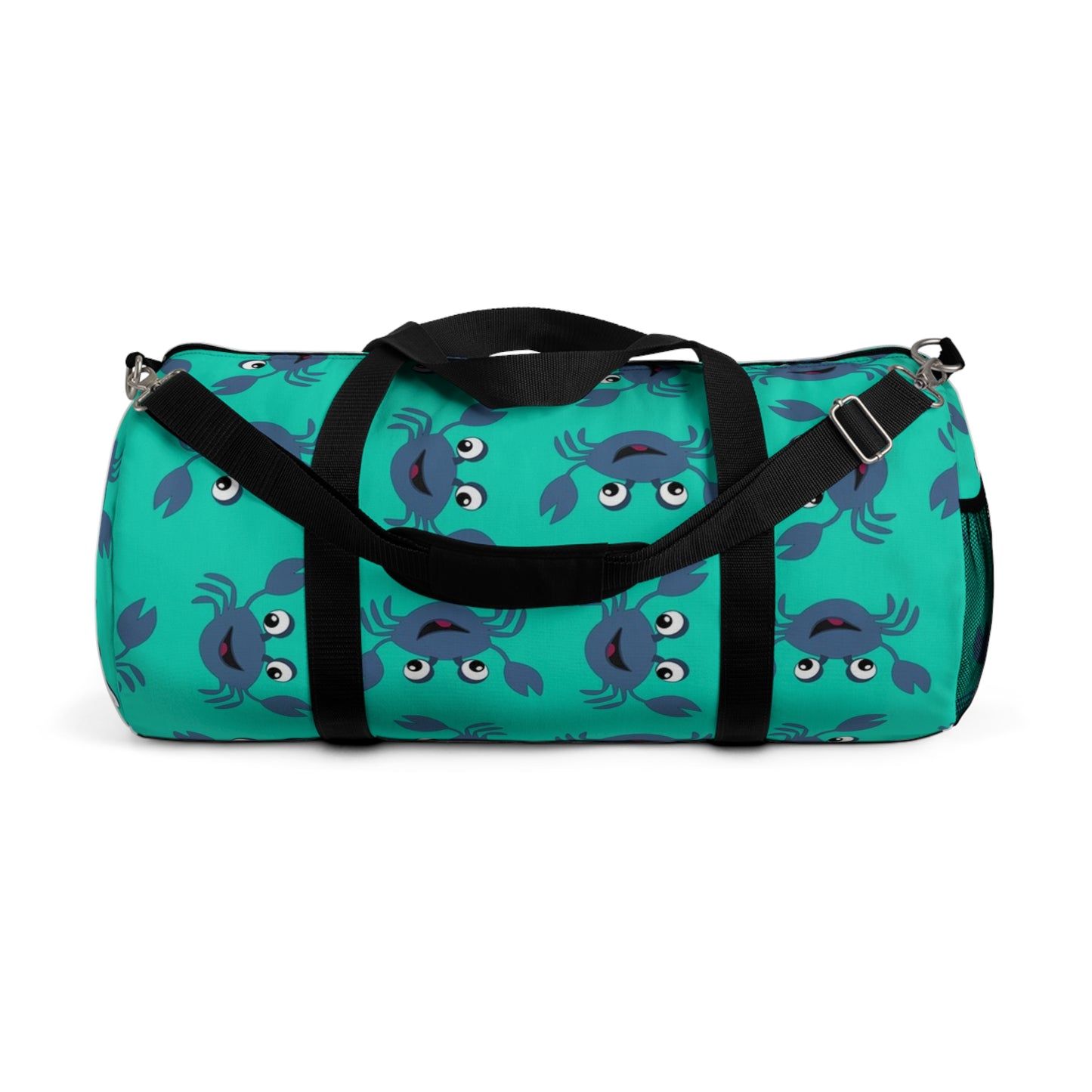Fun Crab Pattern Duffel Bag, Beach Bag, Gym Tote, Travel Luggage, Overnight Bag, Cute Coastal Design