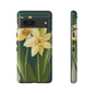 Floral Phone Case - Yellow Daffodil Design, Tough Phone Cover, Spring Decor, Floral Gift, Nature-Inspired Accessories