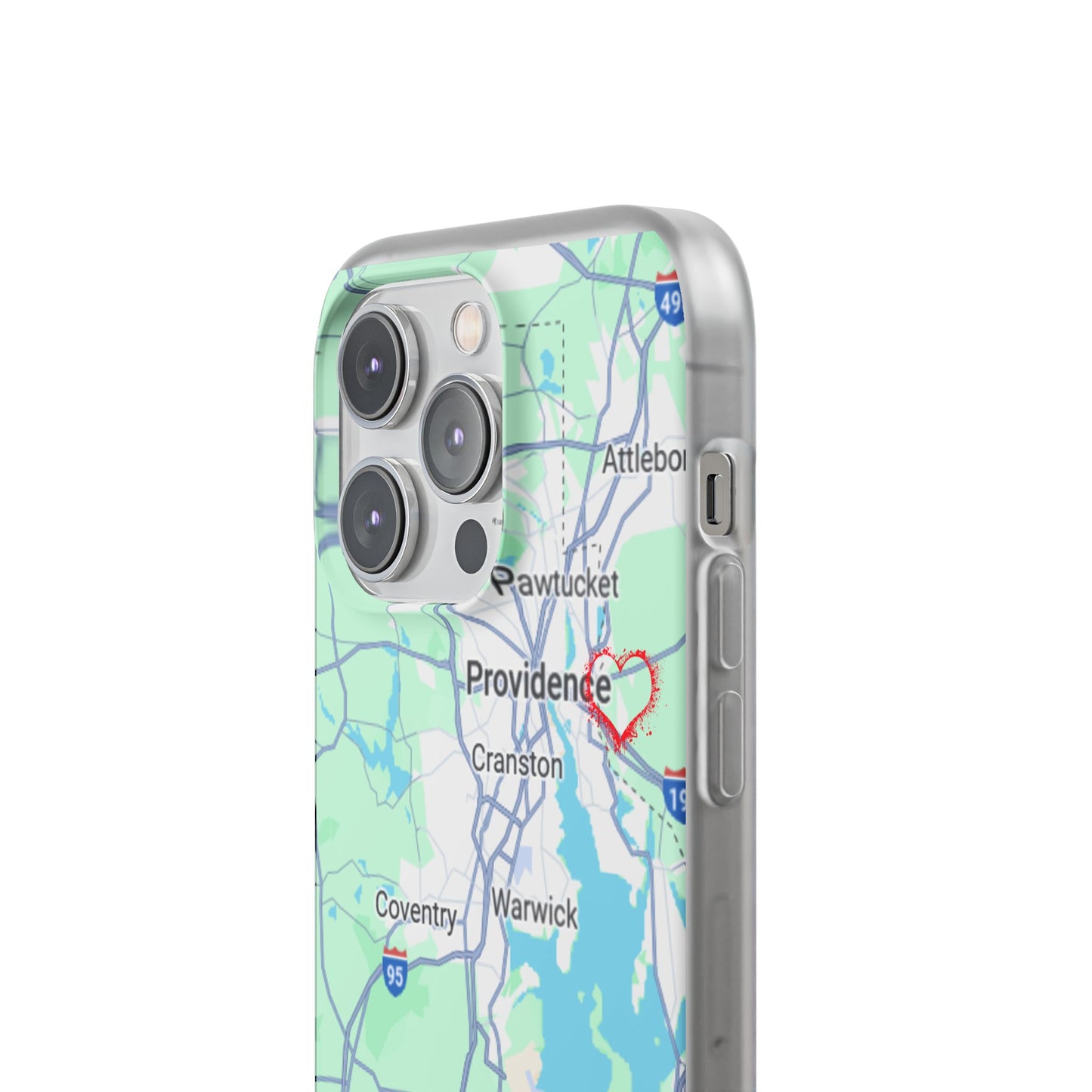Providence Heart Map Phone Case - Custom Flexible Smartphone Protector, Gift for Her, Map Lover's Accessory, Personalized Case, Travel [...]