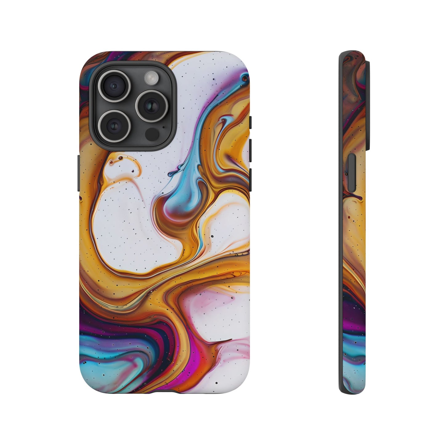 Artistic Phone Case, Tough Cases with Colorful Marble Design