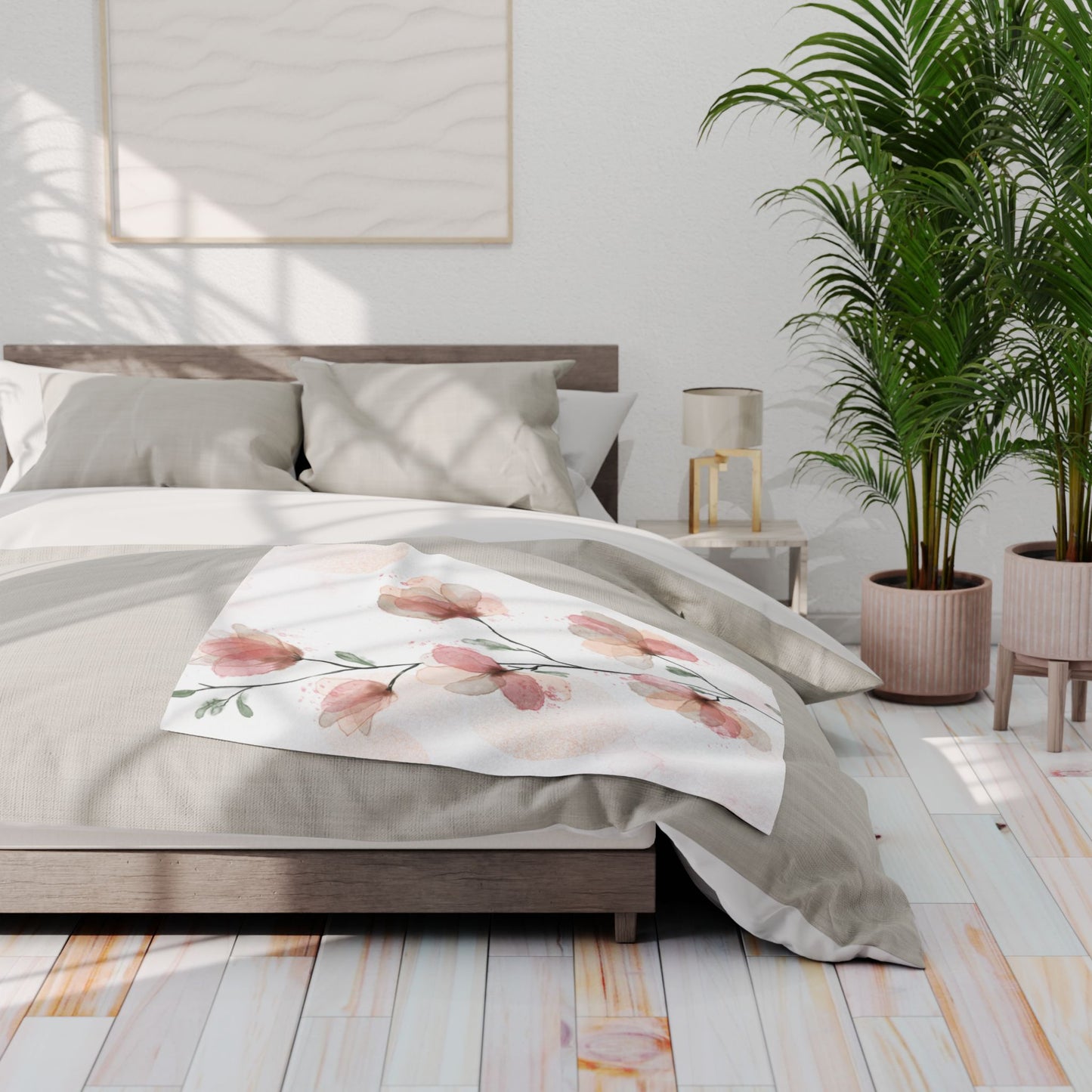 Floral Arctic Fleece Blanket - Cozy Comfort, Home Decor, Gift for Her, Wedding Decor, Blanket for Every Season