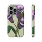 Floral Phone Case - Tough Cases, Purple Flower Design, Cell Phone Accessories, Gift for Her, Nature Lover Essentials