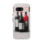 Wine Lover's Phone Case, Tough Phone Cover, Artistic Wine Design, Gift for Wine Enthusiasts, Customizable Case, Unique Wine Art