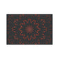 Floor Mat — Red Floral Mandala Heavy-Duty Entrance Rug