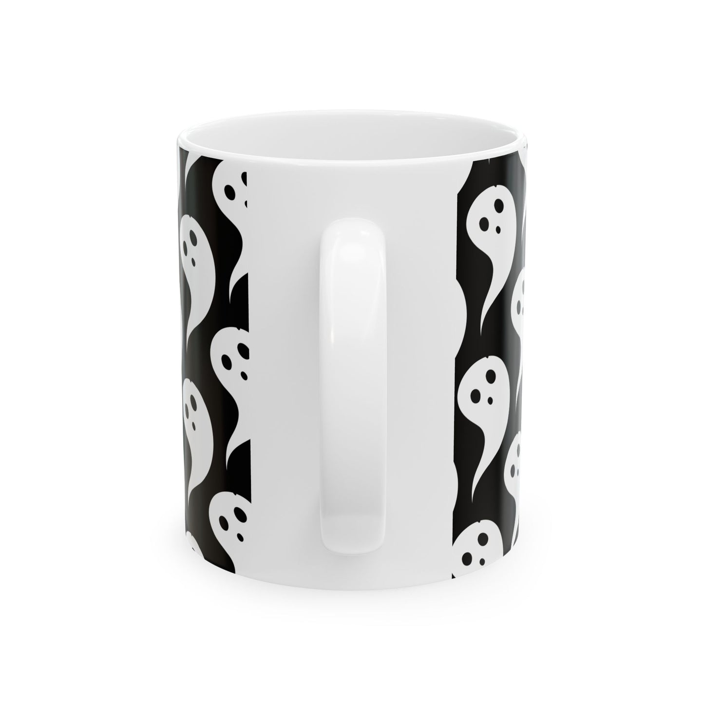 Ghostly Charm Ceramic Mug | Perfect for Halloween, Cozy Drinks, Spooky Vibes, Unique Gift, Kitchen Decor