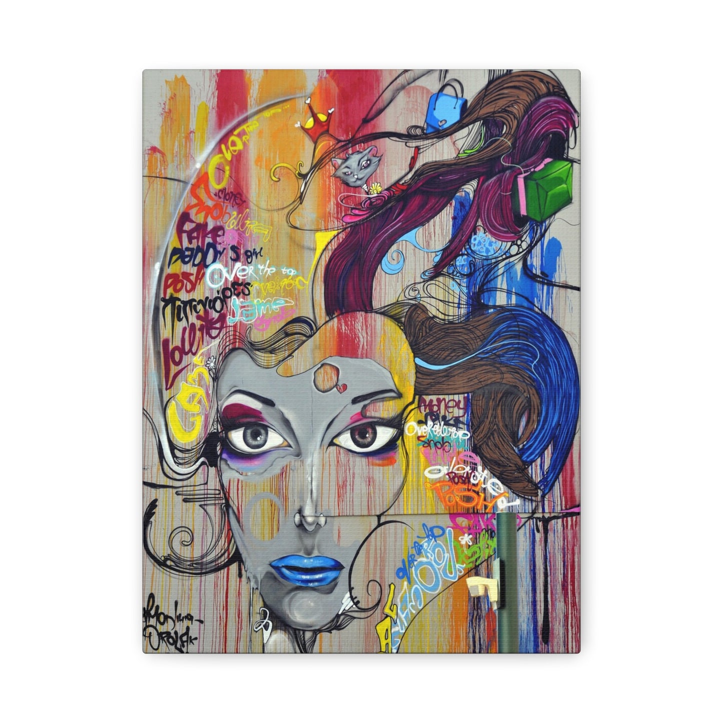 Colorful Graffiti Portrait Canvas