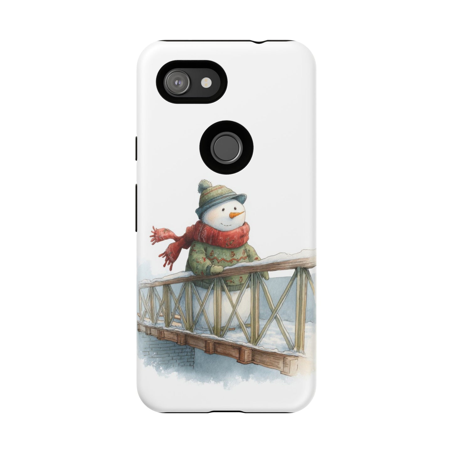 Snowman Phone Case – Winter Holiday Gift, Cute Snowman Design, Winter Accessories, Protective Phone Case, Unique Christmas Present