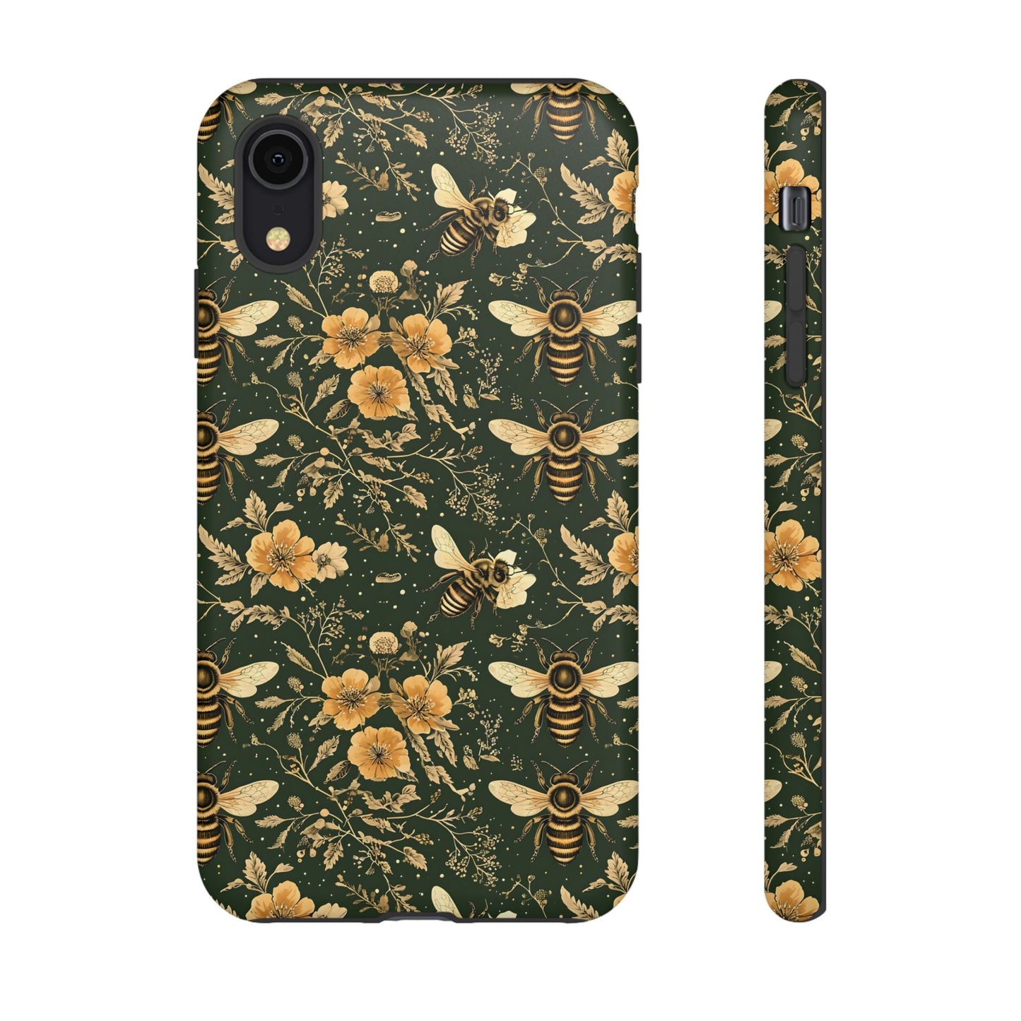 Nature-Inspired Phone Case, Tough Cases for Nature Lovers, Floral Bee Design, Eco-Friendly Gift, Summer Vibes, Trendy Phone Accessory,