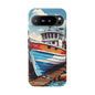 Colorful Fishing Boat Phone Case | Nautical Gift, Marine Design, Coastal Aesthetic, Summer Vibes, Sea Lover's Accessory