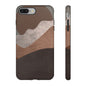 Abstract Earthtone Phone Case — Brown Layered Rugged Tough Case