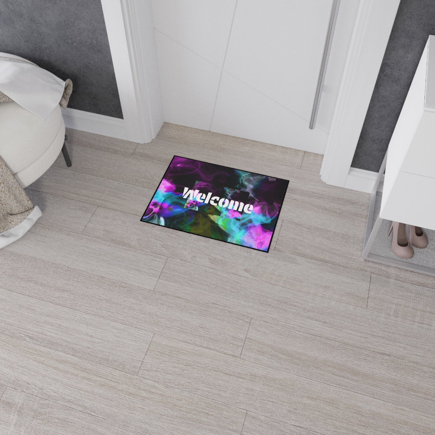 Welcome Smoke Welcome Mat — Heavy Duty Colorful Floor Mat for Entryway