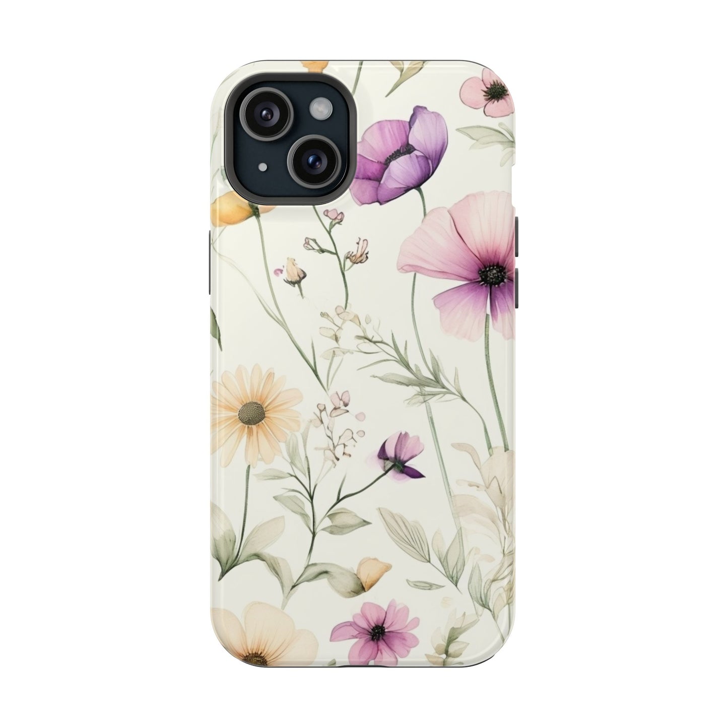 Floral Watercolor Magnetic Impact-Resistant Phone Case