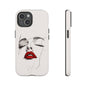 Stylish Phone Case with Artistic Lip Design, Femme Tech Accessory, Trendy Device Cover, Gift for Her, Unique Phone Accessories