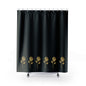 Elegant Black Rose Shower Curtain, Floral Bathroom Decor, Stylish Home Accessory, Gift for Homeowners, Modern Design