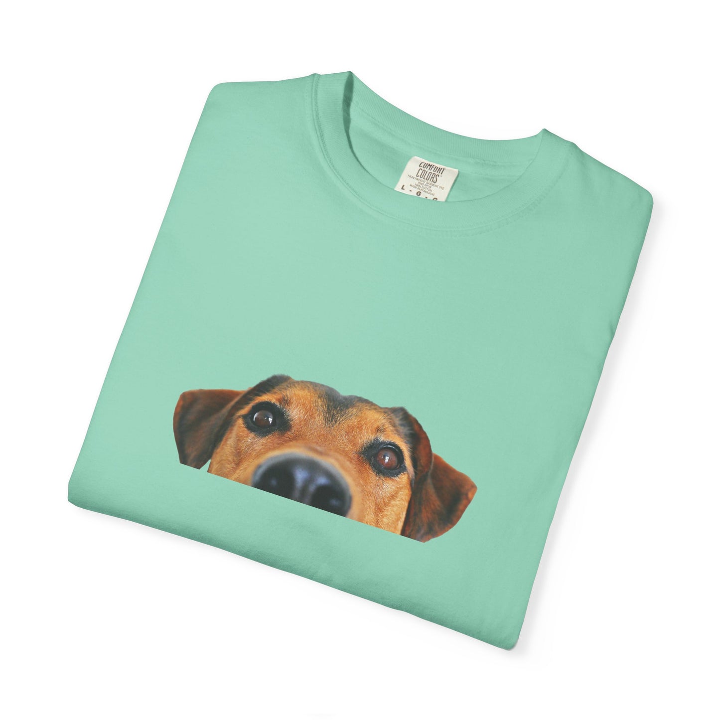 Cute Dog Face Unisex Garment-Dyed T-shirt, Pet Lover Tee, Animal Community Shirt, Birthday Gift, Casual Wear, Dog Lover's Merch