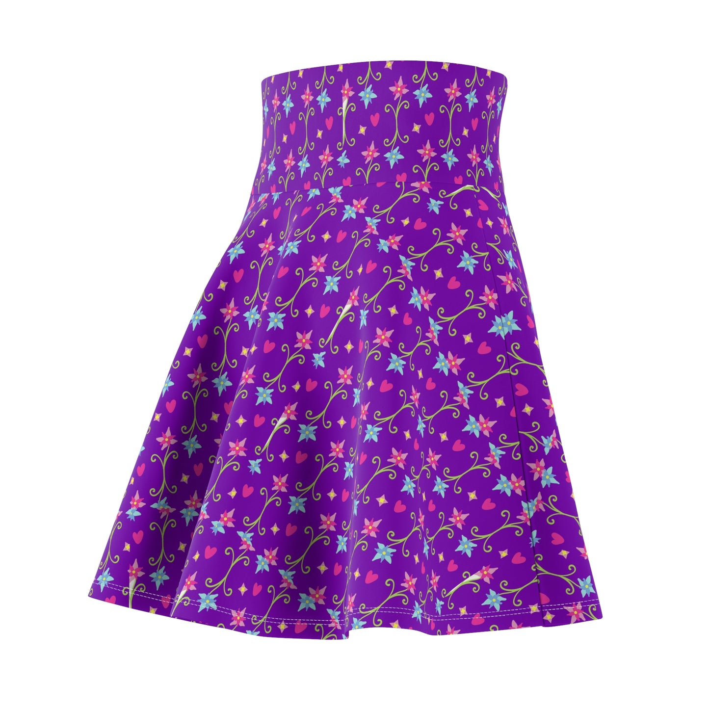 Vibrant Floral Women's Skater Skirt, Everyday Wear, Spring Fashion, Casual Outfits, Dance Apparel, Gift for Her