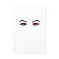 Glam Eyes Matte Canvas Wall Art — Brown Eyes with Red Lashes