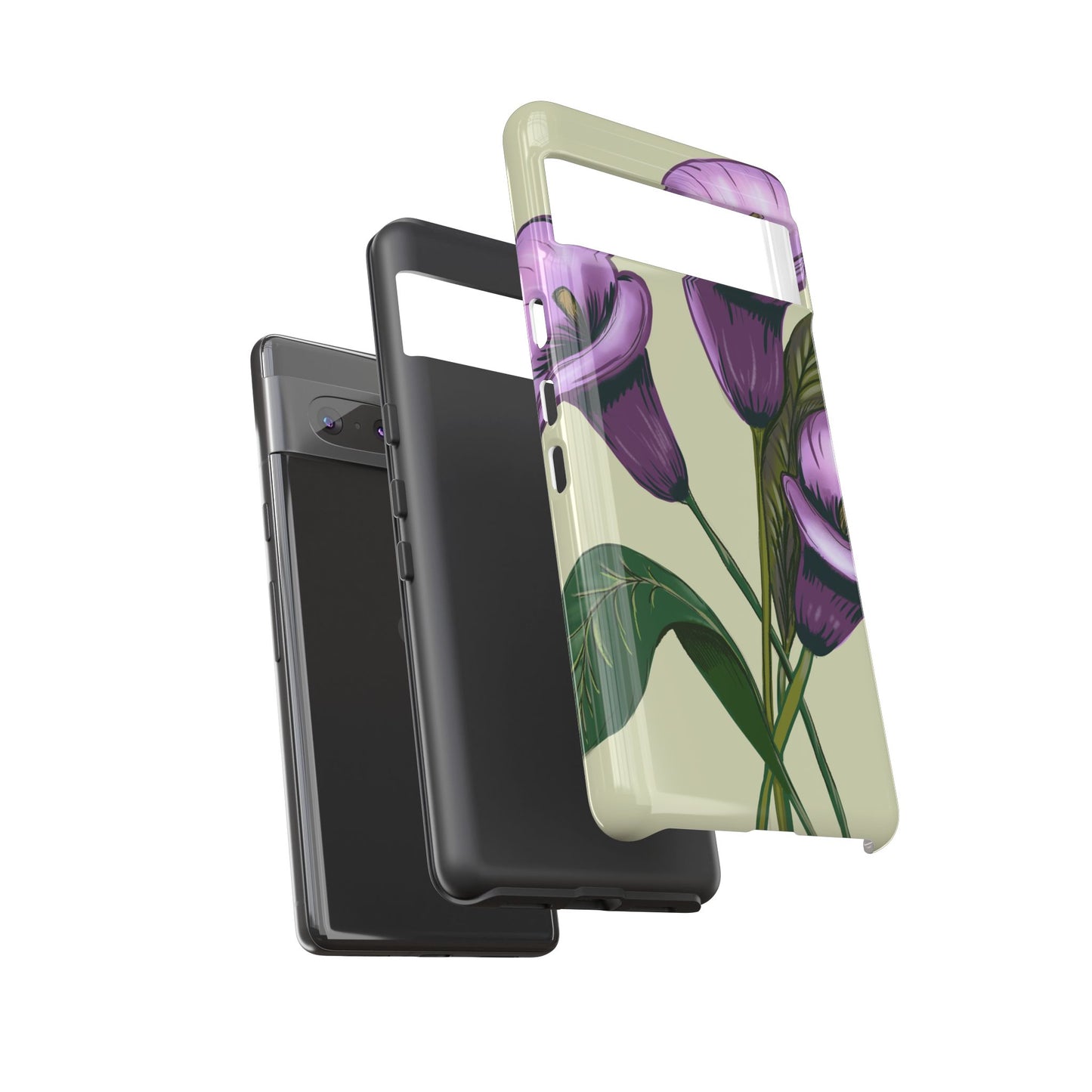 Floral Phone Case - Tough Cases, Purple Flower Design, Cell Phone Accessories, Gift for Her, Nature Lover Essentials