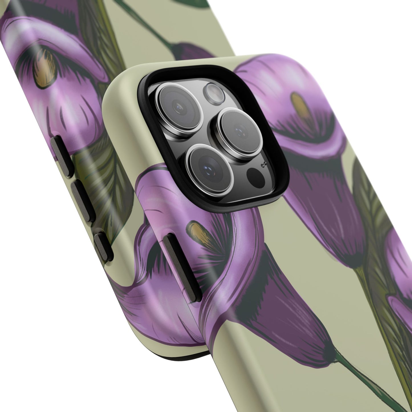 Floral Phone Case - Tough Cases, Purple Flower Design, Cell Phone Accessories, Gift for Her, Nature Lover Essentials