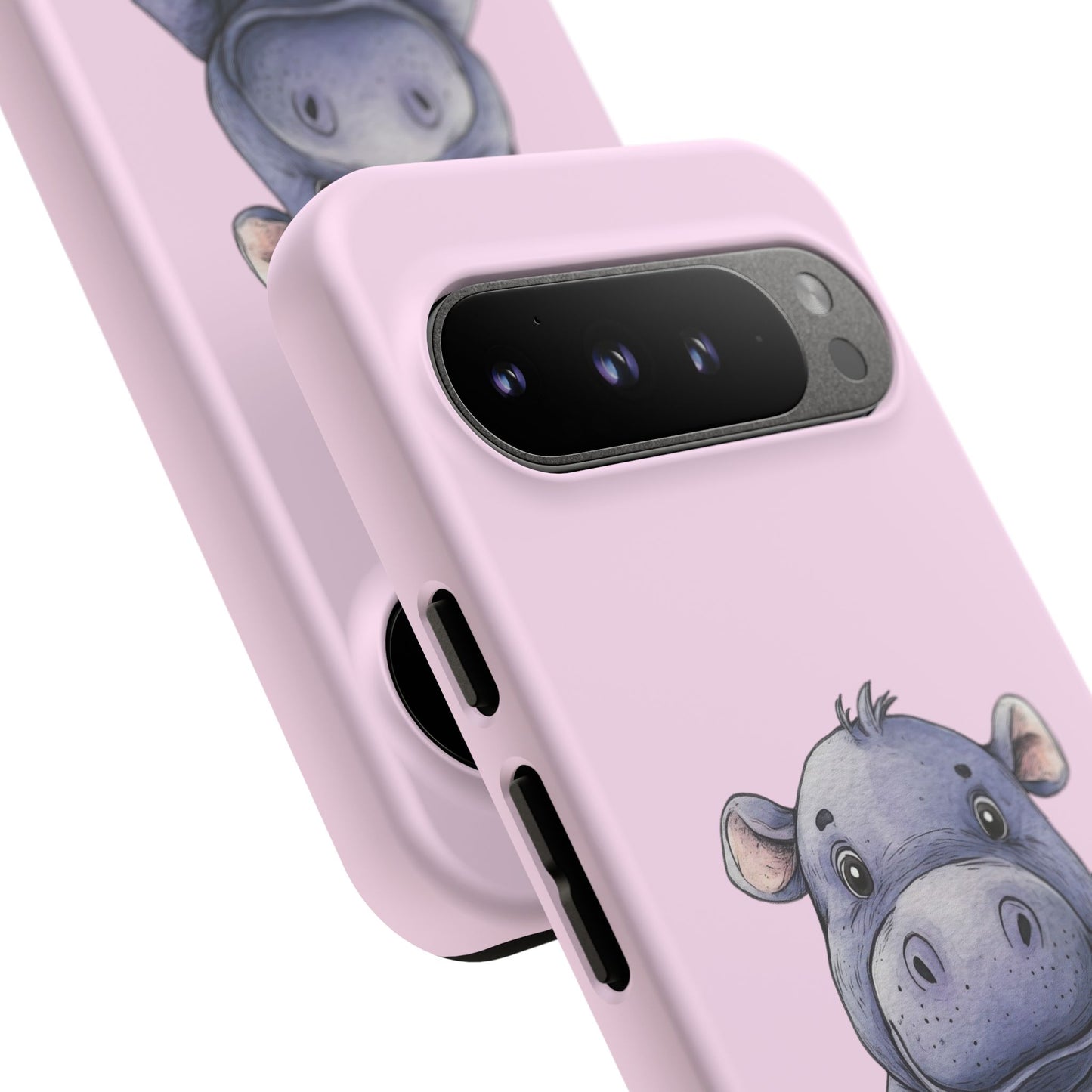 Cute Hippo Phone Case - Tough Cases, Animal Phone Cover, Kawaii Accessories, Gifts for Kids, Unique Tech Gear