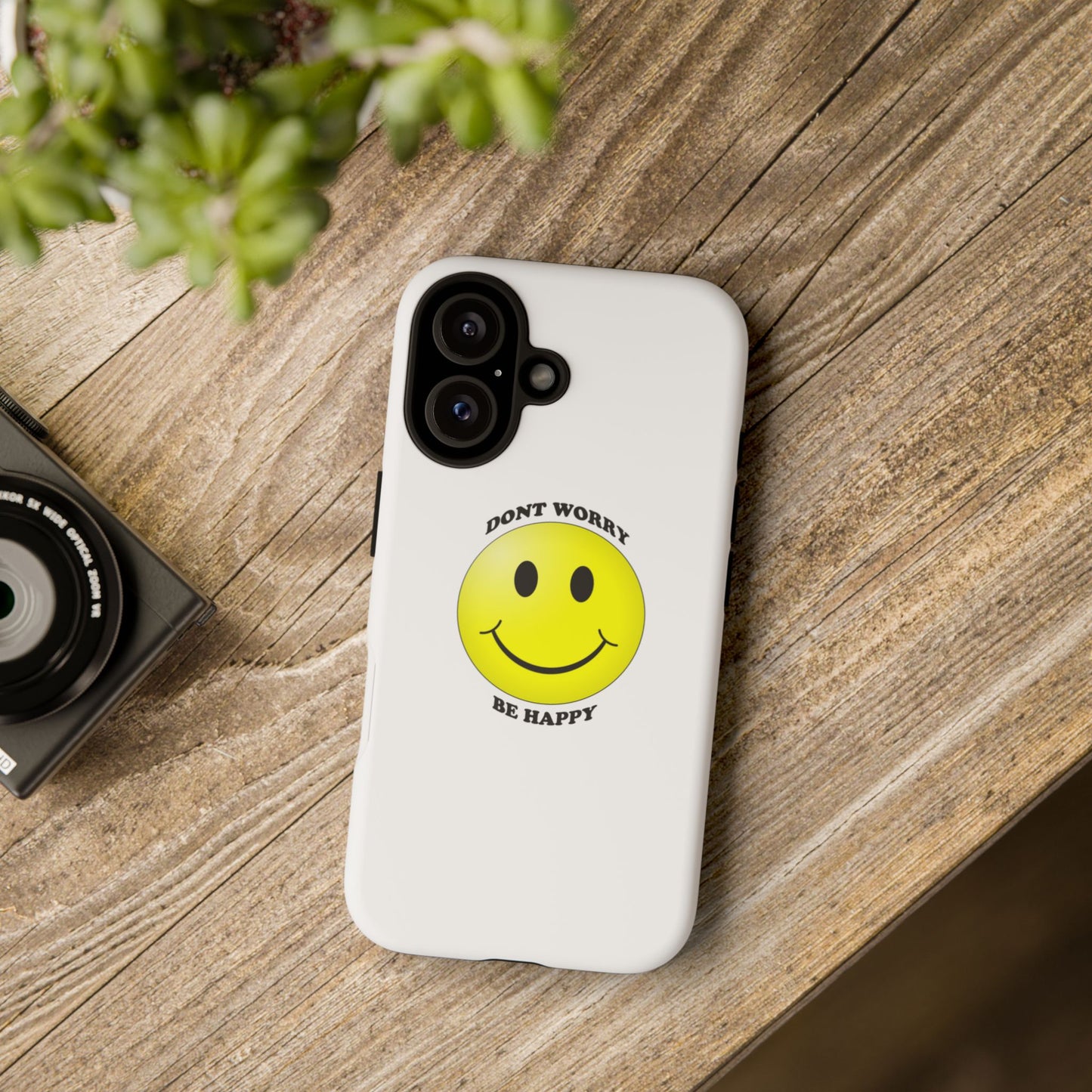 Happy Face Phone Case, Tough Cases, Don’t Worry, Be Happy, Cute Gift for Friends, Positive Vibes, Fun Mobile Accessories