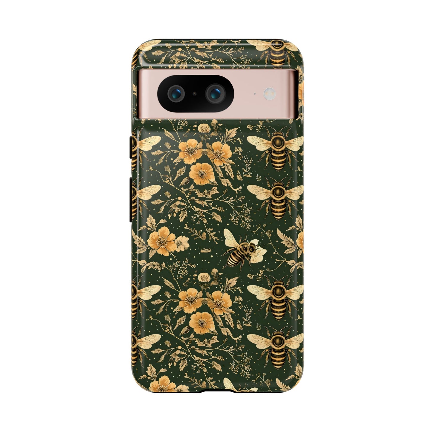 Nature-Inspired Phone Case, Tough Cases for Nature Lovers, Floral Bee Design, Eco-Friendly Gift, Summer Vibes, Trendy Phone Accessory,