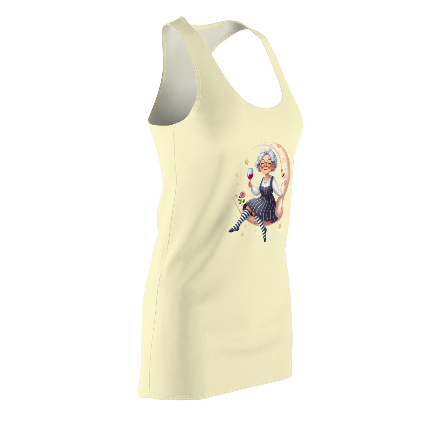 Chic Vintage Grandma Racerback Dress | Fun, Playful Dress for Summer, Women's Dress, Casual Dress, Birthday Gift, Unique Fashion