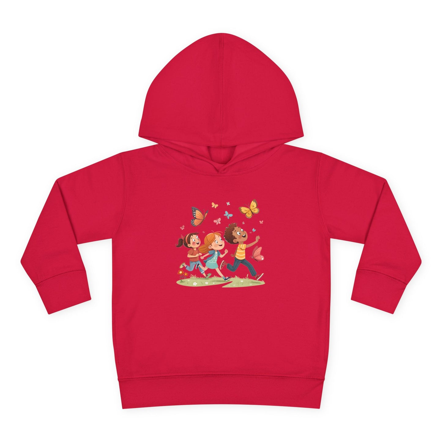 Butterfly Adventure Toddler Pullover Hoodie | Cute Kids Apparel, Fleece Hoodie, Toddler Gift, Outdoor Playwear, Spring Fashion