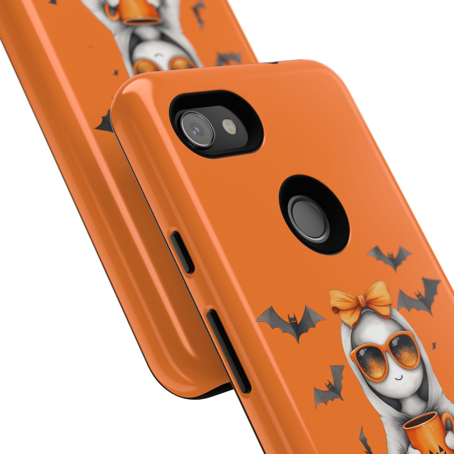 Halloween Ghost Phone Case, Cute Cat Ghost Case, Autumn Phone Cover, Spooky Season Gift, Trick or Treat Case