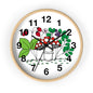 Charming Nature-Inspired Wall Clock with Mushroom and Berries, Home Decor, Rustic Clock, Gift for Nature Lovers, Boho Wall Art