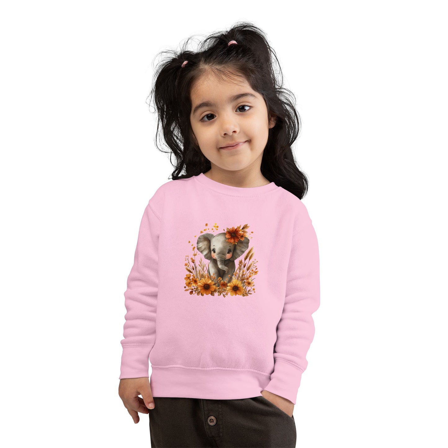 Adorable Elephant Toddler Sweatshirt - Cute Kids Apparel, Gift for Birthday, Baby Shower, Fall Fashion, Cozy Everyday Wear