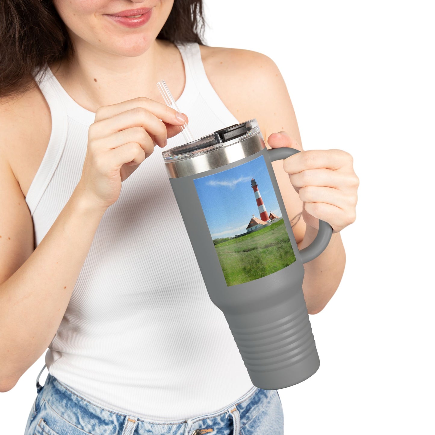 Scenic Insulated Travel Mug, 40oz | Perfect for Coffee Lovers, Outdoor Adventures, Travel Gifts, Eco-Friendly Sippers, Beach Days